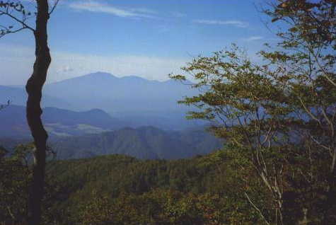 松岩山山頂から見る浅間山方面